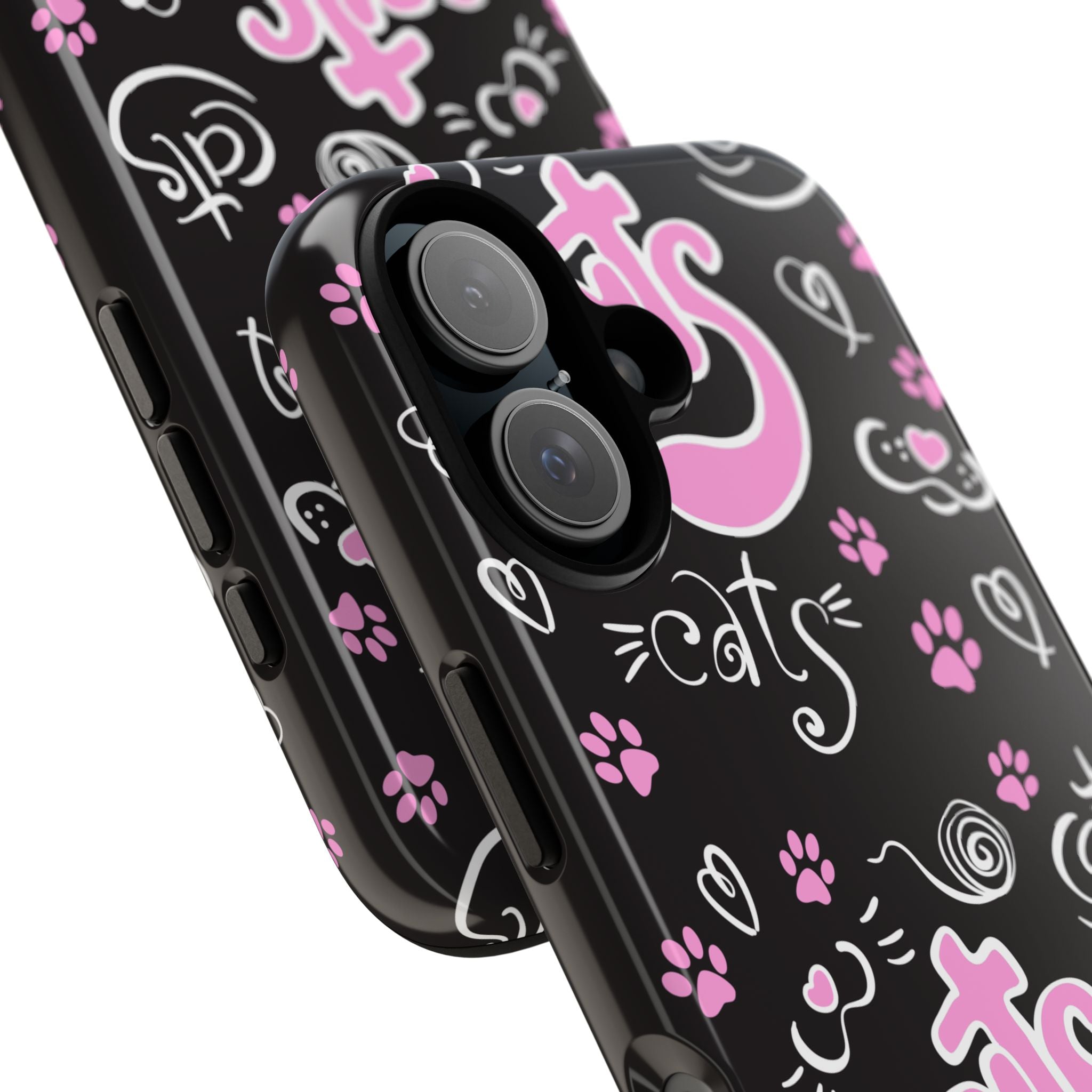 Cute Cat Print Phone Cases, Tough Cases for Cat Lovers, Pet Phone Cover, Gift for Cat Moms, Stylish Phone Accessories