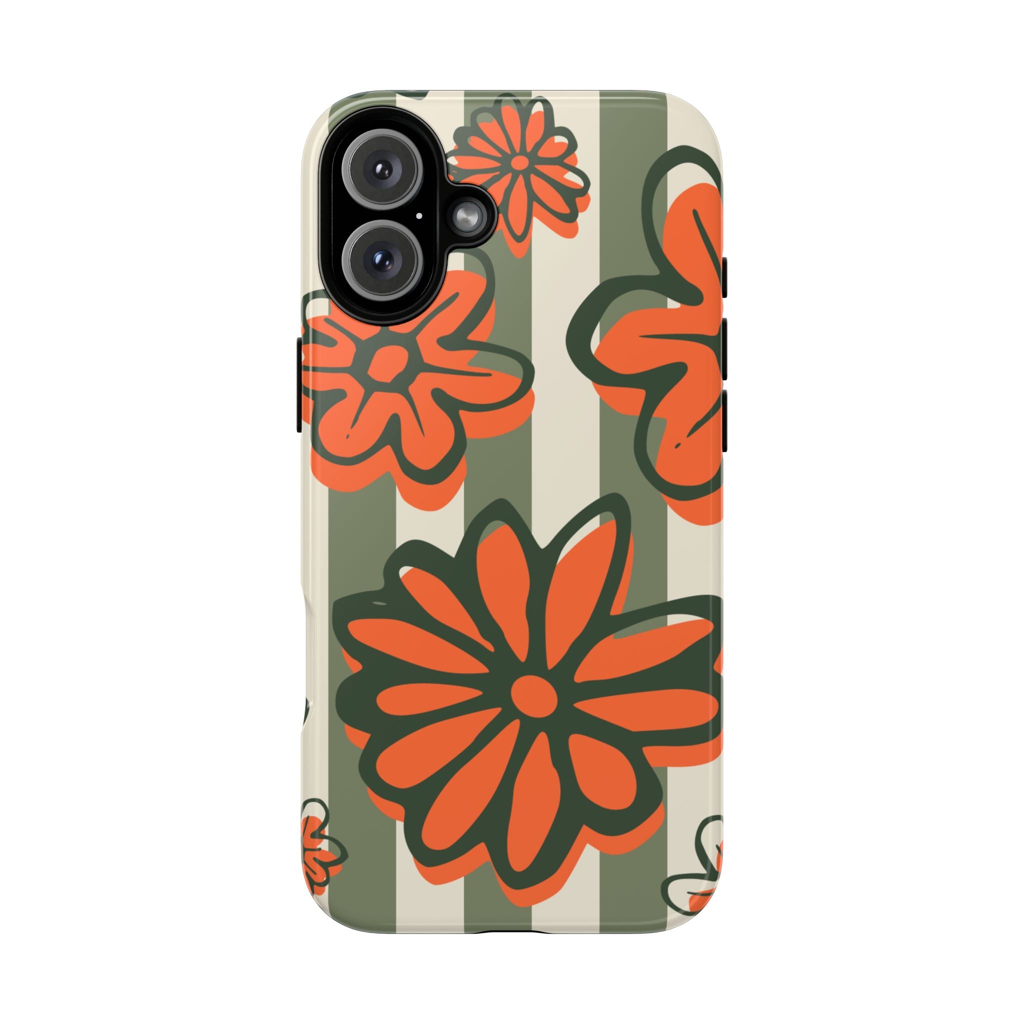 Floral Tough Phone Case - Trendy Protector for Pet Lovers, Super Cute Gift, Floral Design, Stylish Phone Cover, Unique Accessory