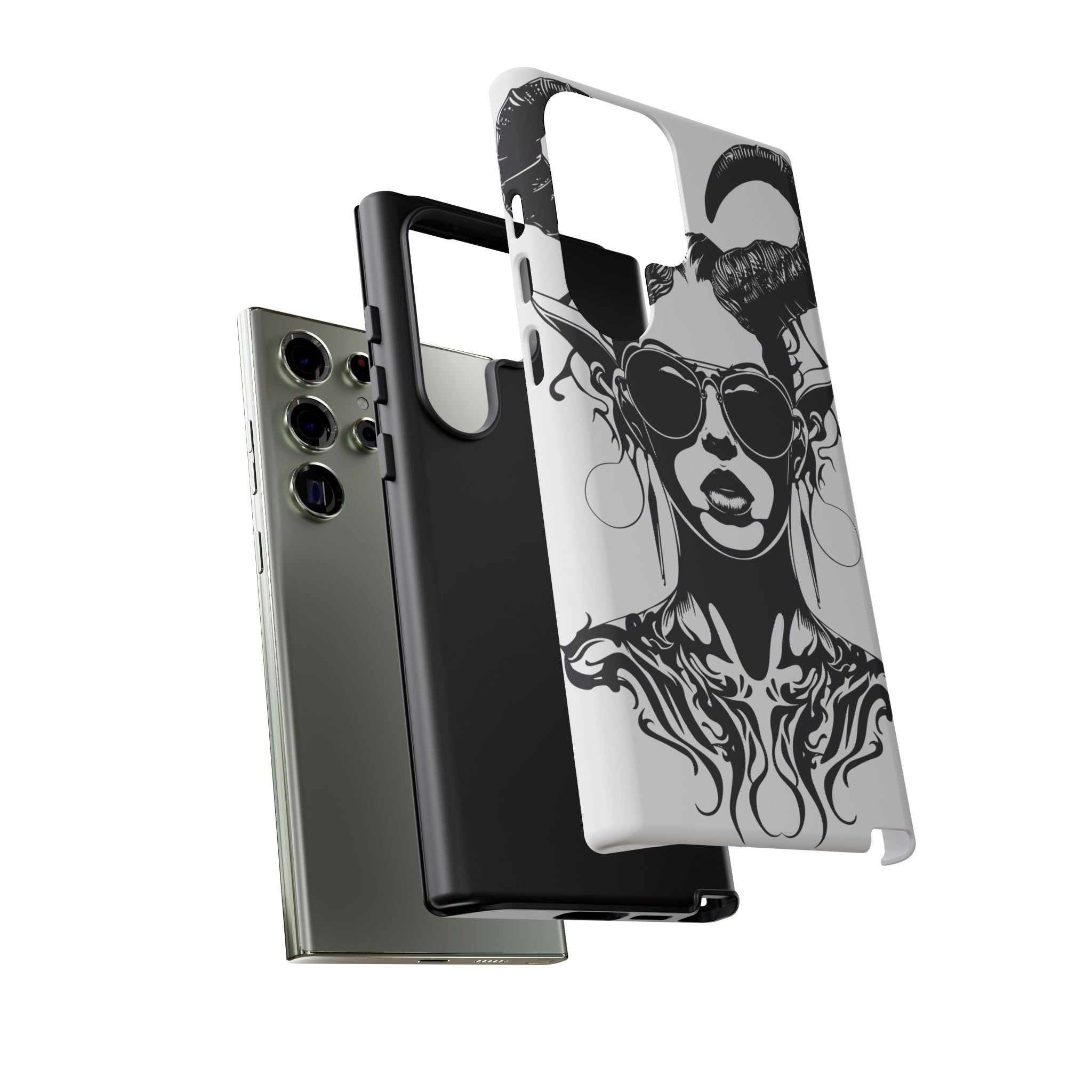 Tough Cases: Stylish Phone Case with Edgy Design, Protective Cover, Gift for Her, Trendy Accessories, Unique Art, Holiday Present