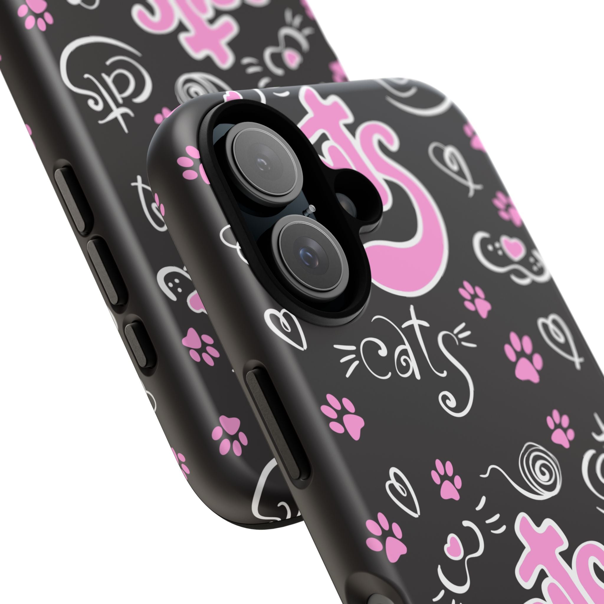 Cute Cat Print Phone Cases, Tough Cases for Cat Lovers, Pet Phone Cover, Gift for Cat Moms, Stylish Phone Accessories