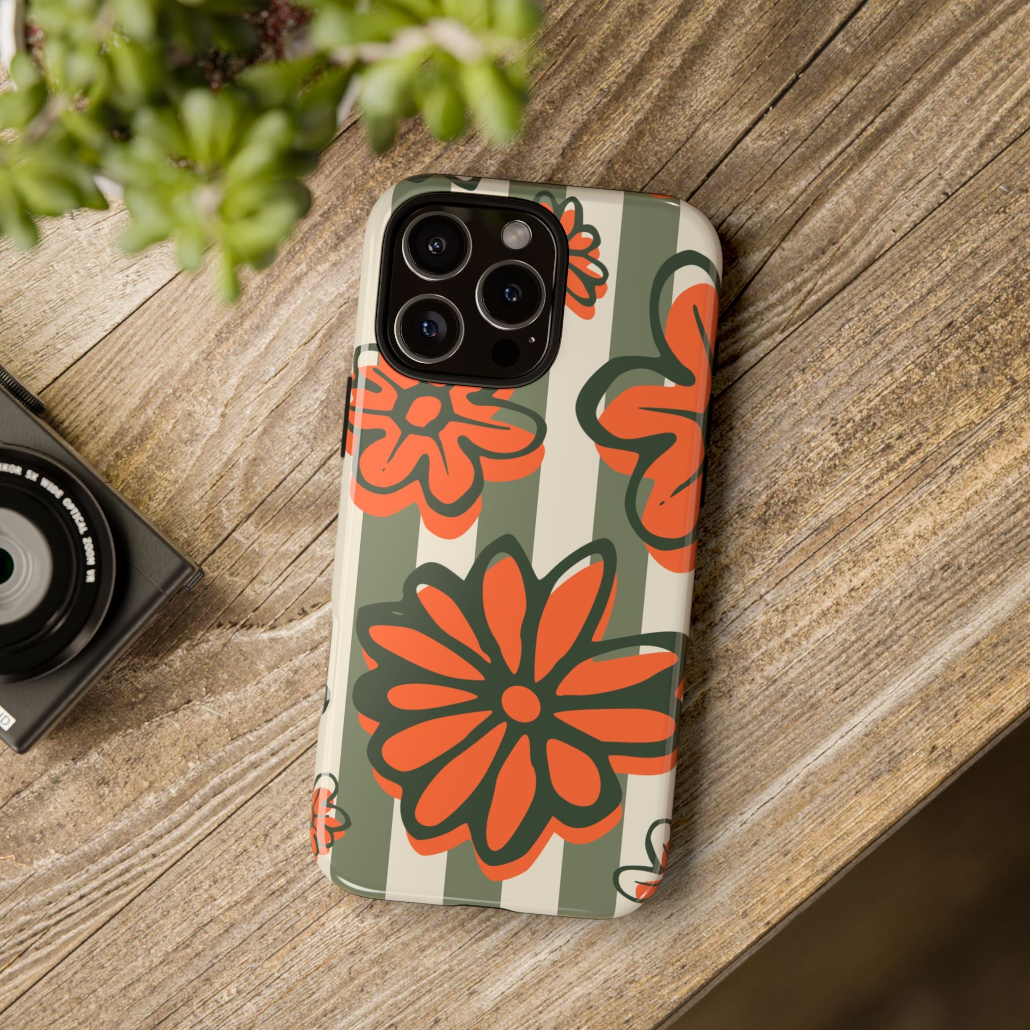 Floral Tough Phone Case - Trendy Protector for Pet Lovers, Super Cute Gift, Floral Design, Stylish Phone Cover, Unique Accessory