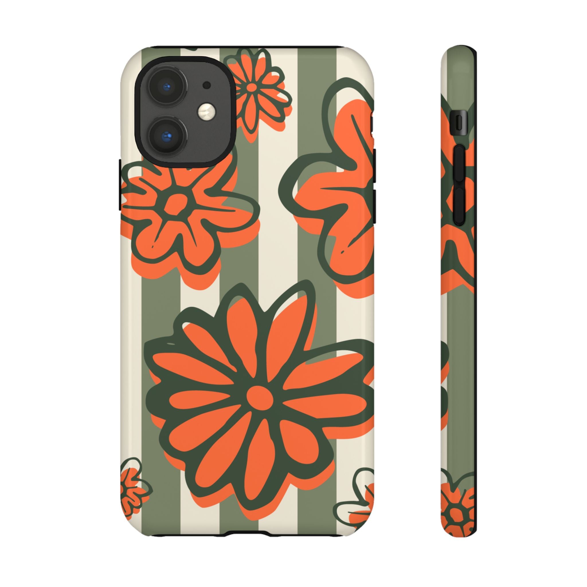 Floral Tough Phone Case - Trendy Protector for Pet Lovers, Super Cute Gift, Floral Design, Stylish Phone Cover, Unique Accessory