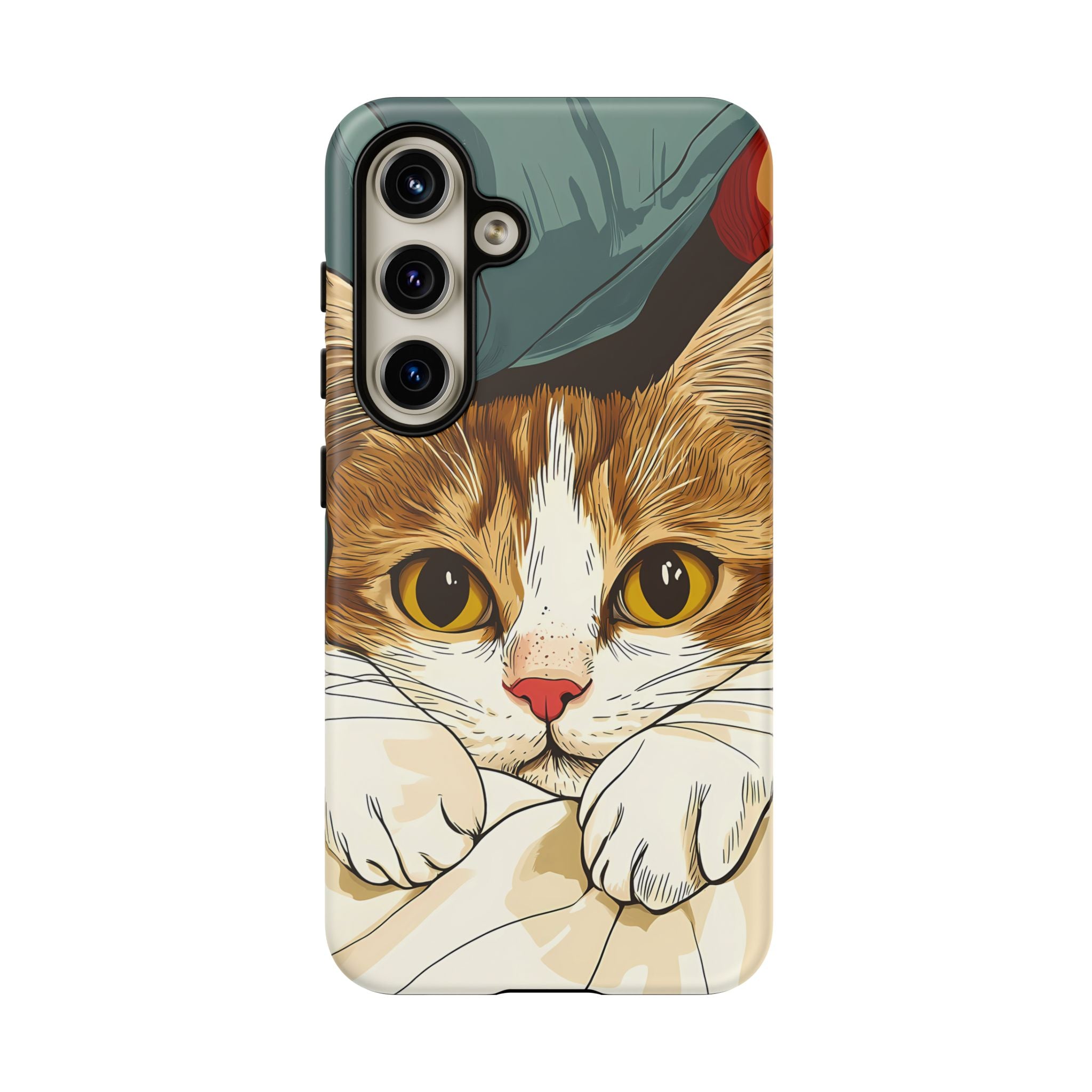 Cute Cat Phone Case - Ideal for Cat Lovers, Pet Owners, Birthday Gifts, Smartphone Accessories, Funny Pet Humor