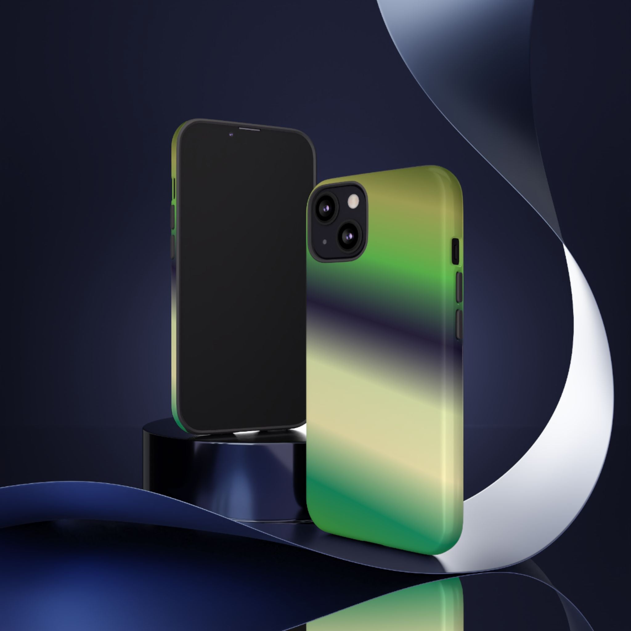Gradient Phone Case - Tough Cases, Unique Cell Phone Cover, Stylish Tech Accessories, Green and Black Gradient, Perfect Gift