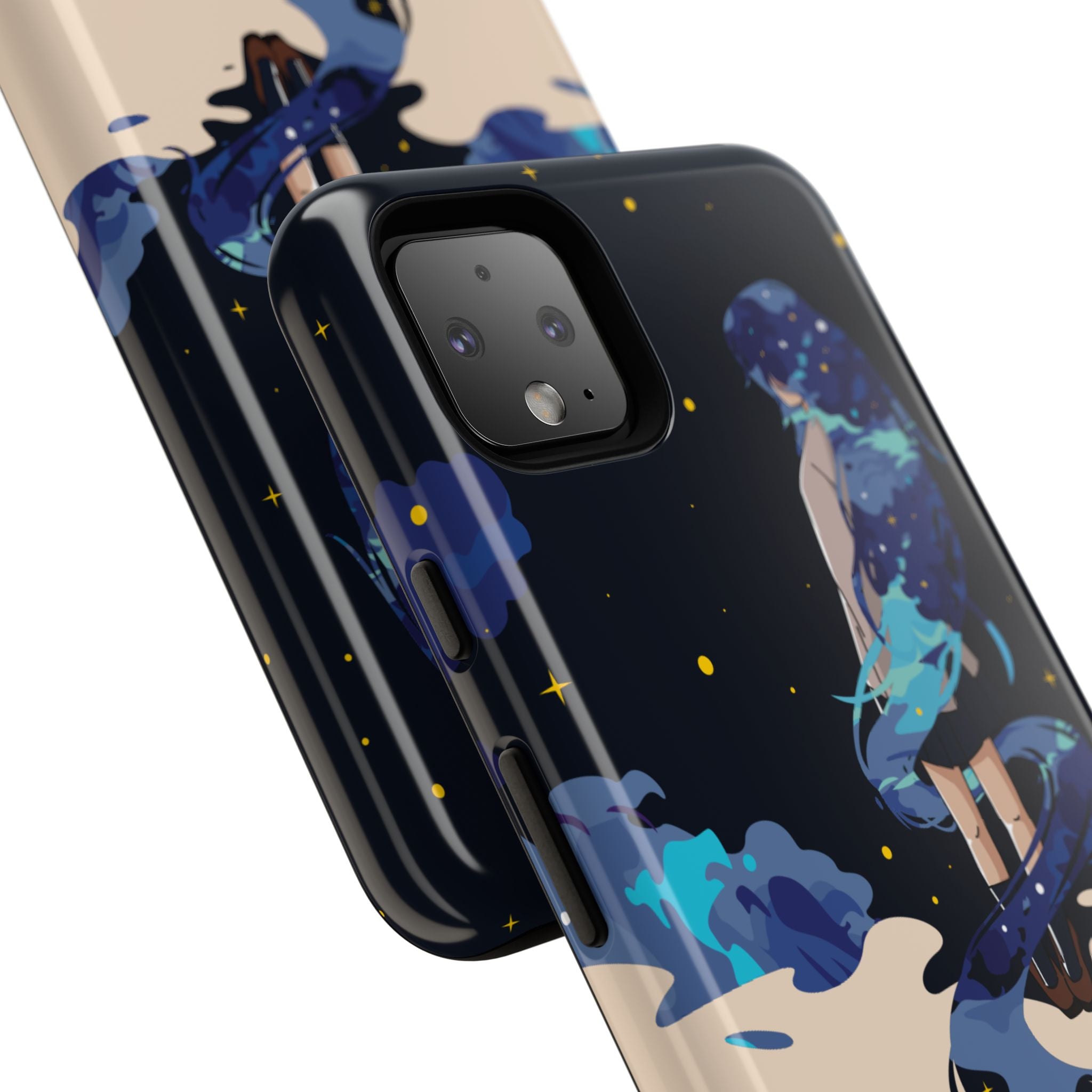 Galaxy-Inspired Phone Case, Celestial Design, Tough Phone Cover, Gift for Space Lovers, Artsy Accessories, Unique Merchandise
