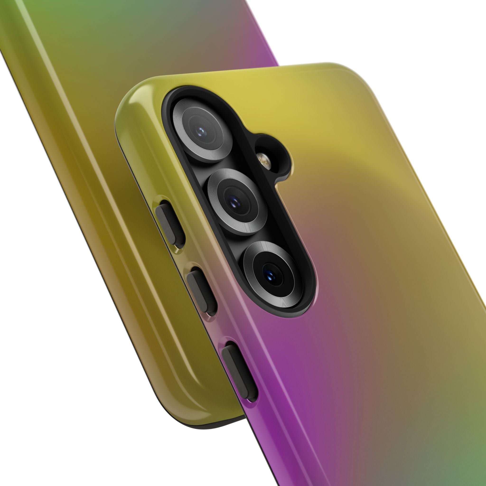 Vibrant Phone Case, Tough Cases, Colorful Phone Cover, Durable Mobile Case, Yellow Green Gradient Design