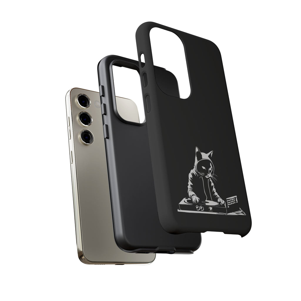 Cat DJ Phone Case | Stylish Tough Cases for Music Lovers, Gift for Cat Owners, Unique Phone Accessory, Cool Tech Gear