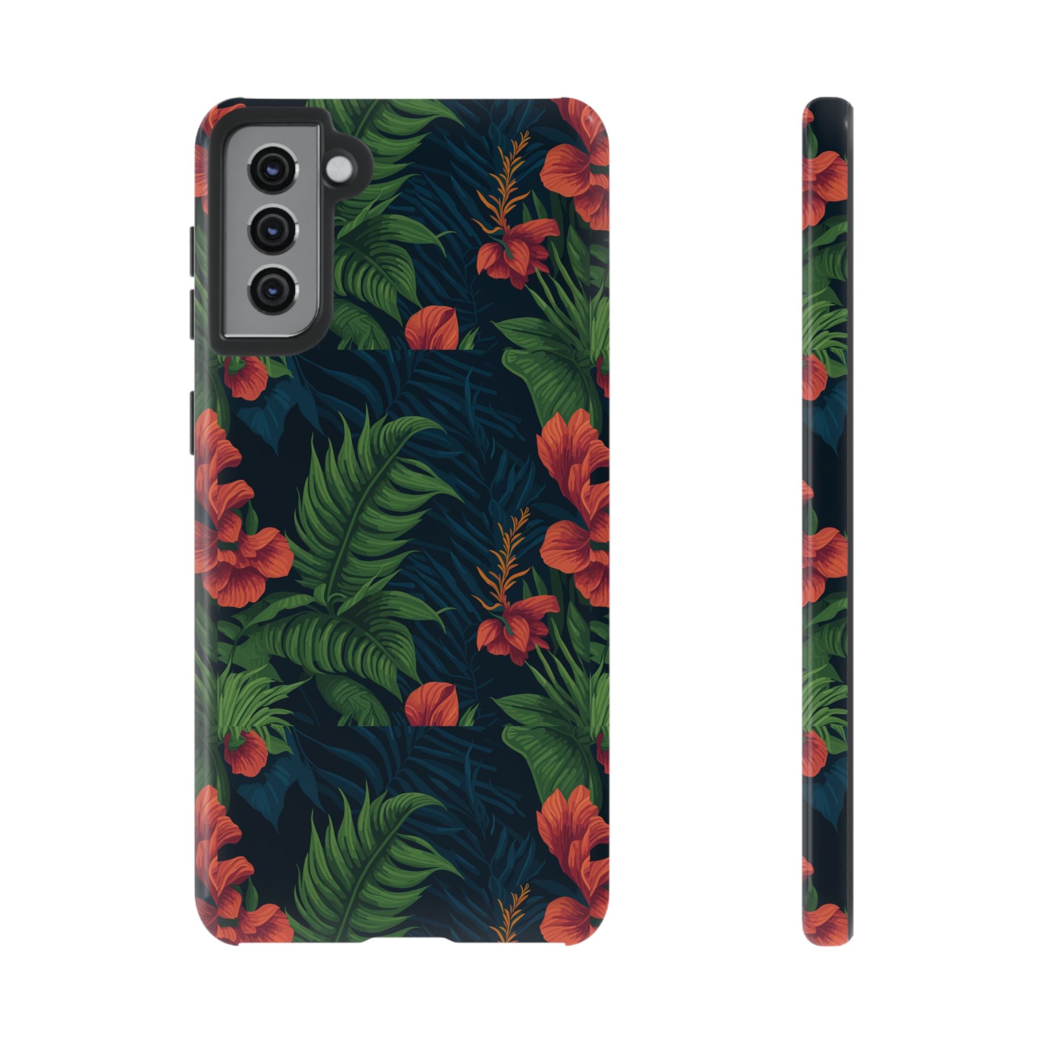 Tropical Phone Case with Floral Design, Eco-Friendly Protection for Summer Vibes, Ideal Gift for Nature Lovers, Vibrant Background