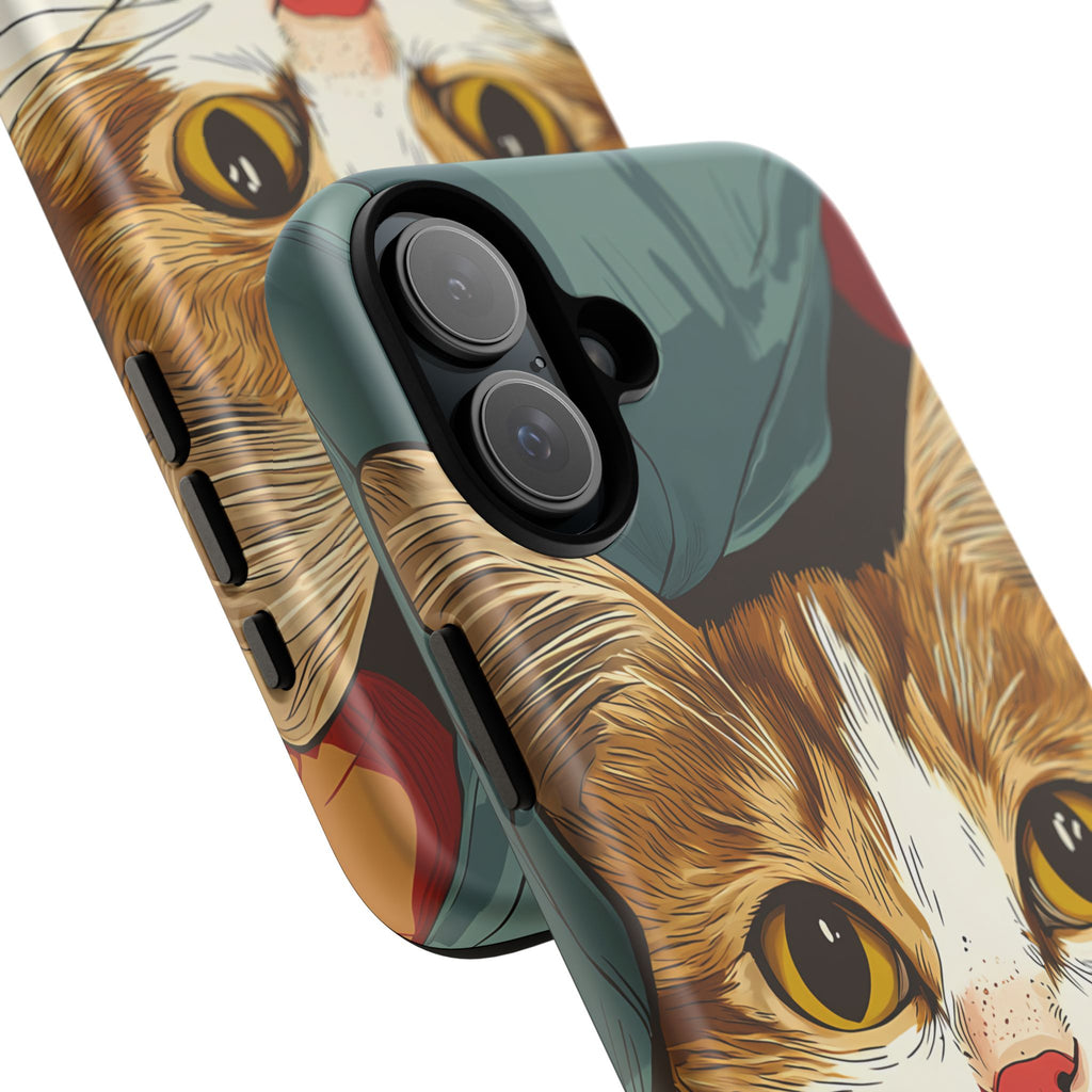 Cute Cat Phone Case - Ideal for Cat Lovers, Pet Owners, Birthday Gifts, Smartphone Accessories, Funny Pet Humor