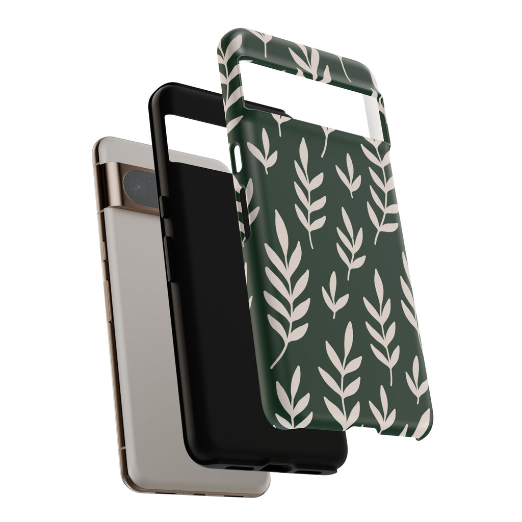 Leafy Phone Case, Tough Cases for Nature Lovers, Green Leaf Design, Eco-Friendly, Stylish Mobile Cover, Gift for Her