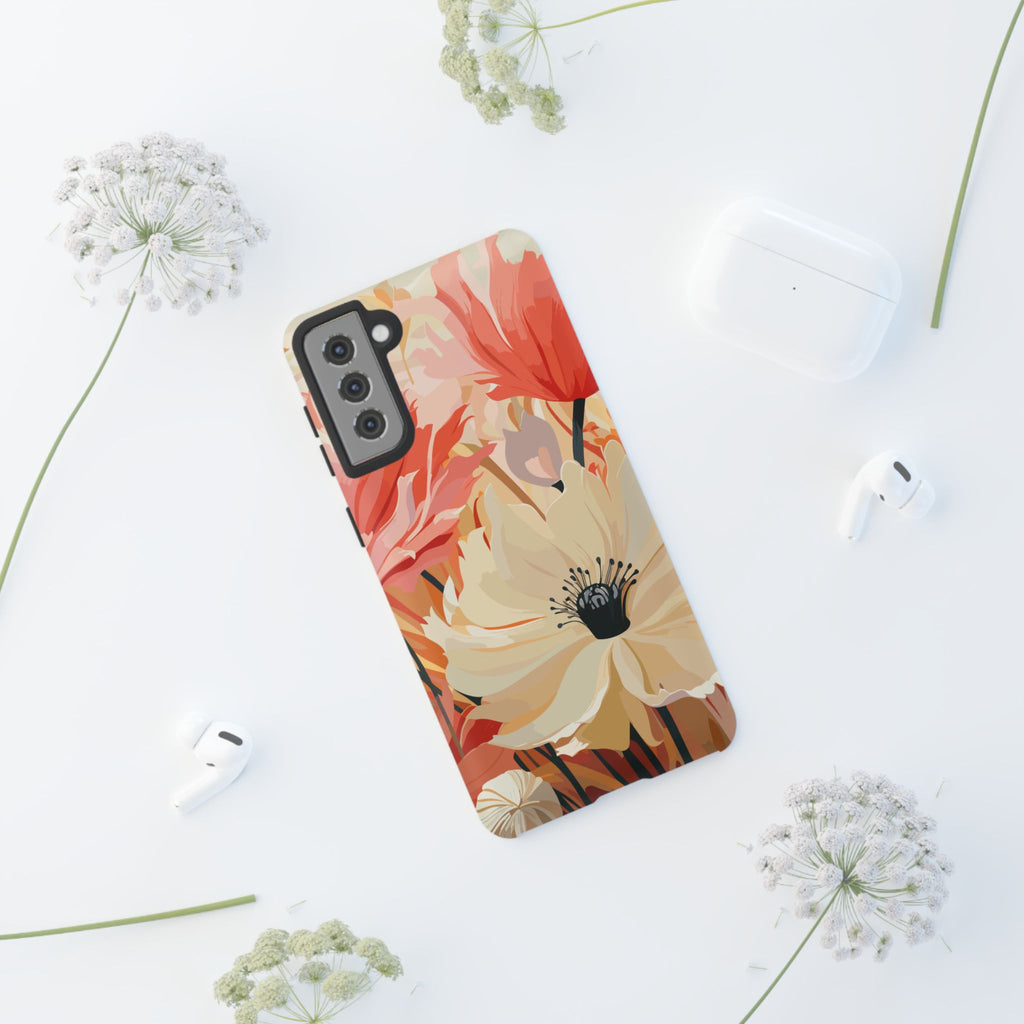 Floral Phone Case, Tough Protective Cover for Floral Lovers, Perfect Gift for Friends, Spring Celebration, Art Lovers Gift
