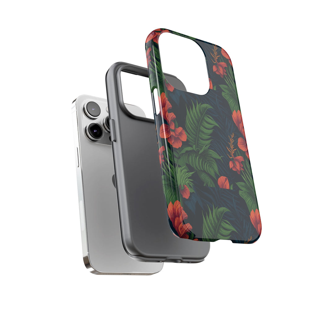 Tropical Phone Case with Floral Design, Eco-Friendly Protection for Summer Vibes, Ideal Gift for Nature Lovers, Vibrant Background