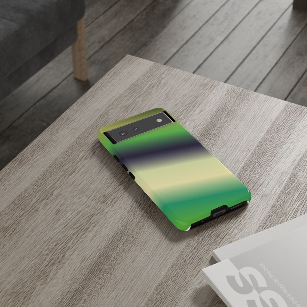 Gradient Phone Case - Tough Cases, Unique Cell Phone Cover, Stylish Tech Accessories, Green and Black Gradient, Perfect Gift