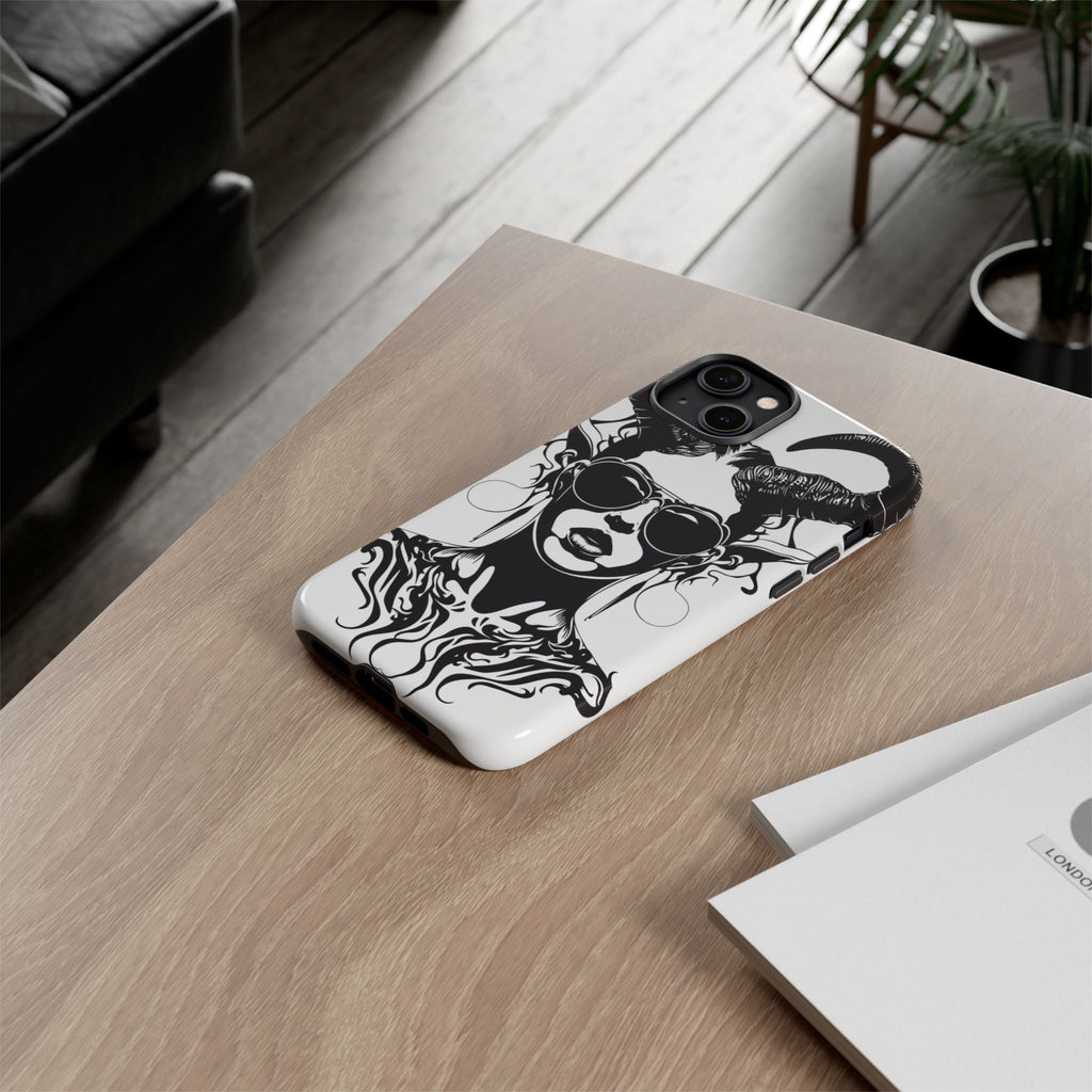 Tough Cases: Stylish Phone Case with Edgy Design, Protective Cover, Gift for Her, Trendy Accessories, Unique Art, Holiday Present