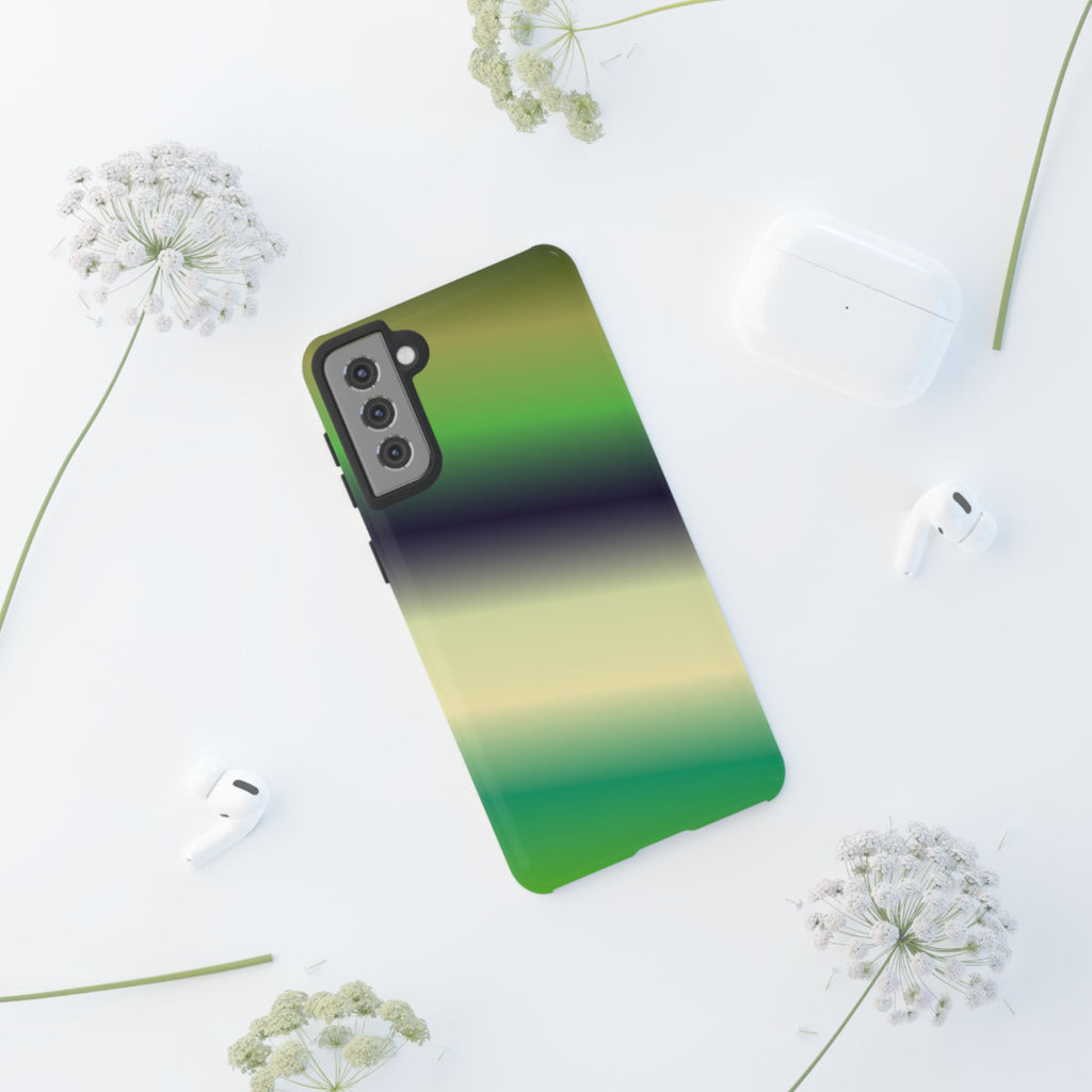 Gradient Phone Case - Tough Cases, Unique Cell Phone Cover, Stylish Tech Accessories, Green and Black Gradient, Perfect Gift
