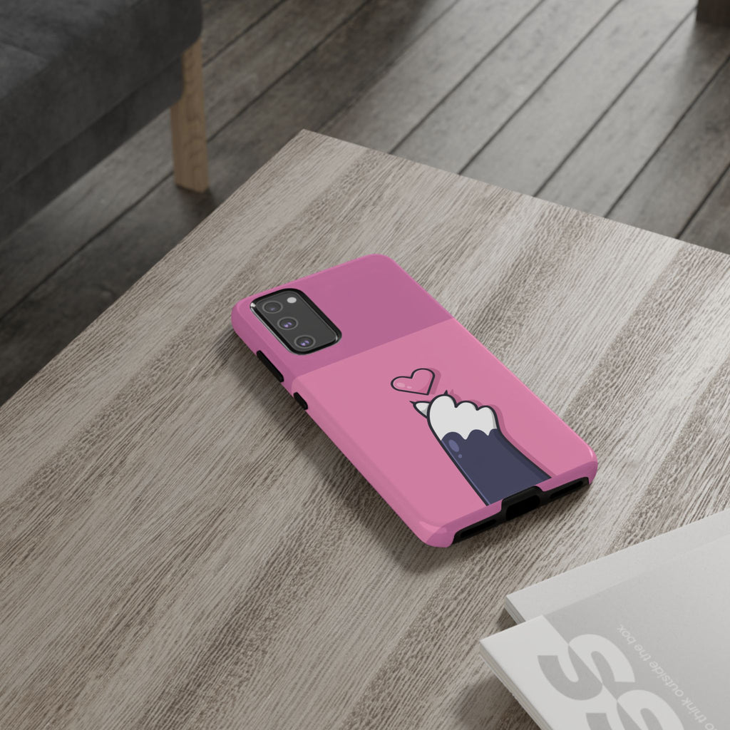 Cute Cat Paw Phone Case, Playful Pet Lover Gift, Animal Print Phone Cover, Heart Design Case, Fun Feminine Case, Kawaii Style