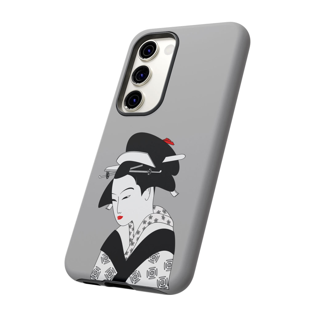 Stylish Phone Case with Japanese Geisha Design, Tough Phone Case, Cute Phone Cover, Japanese Art, Ethnic Style