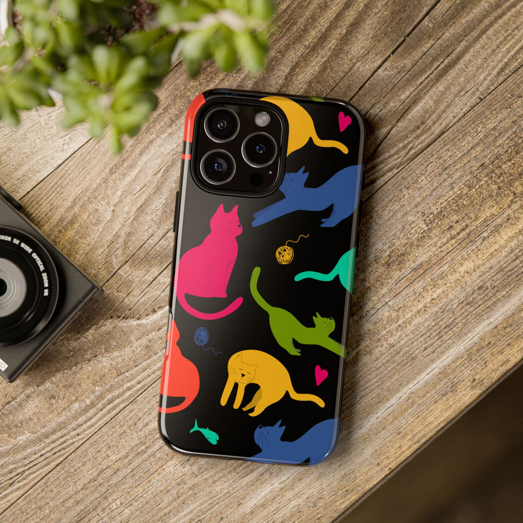 Colorful Cat Phone Case - Fun Pet Lover Accessory, Paw-some Gift for Cat Owners, Colorful Protective Cover, Cute Animal Phone [...]