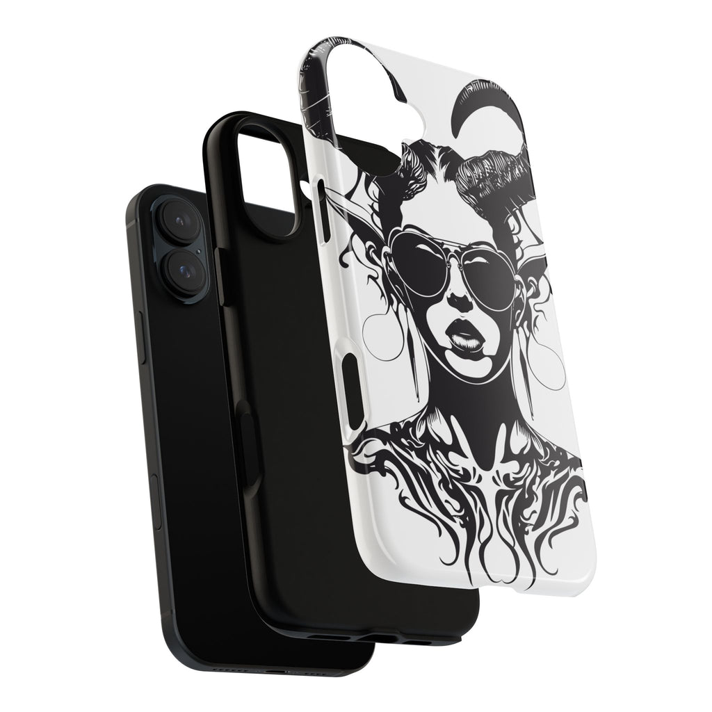 Tough Cases: Stylish Phone Case with Edgy Design, Protective Cover, Gift for Her, Trendy Accessories, Unique Art, Holiday Present
