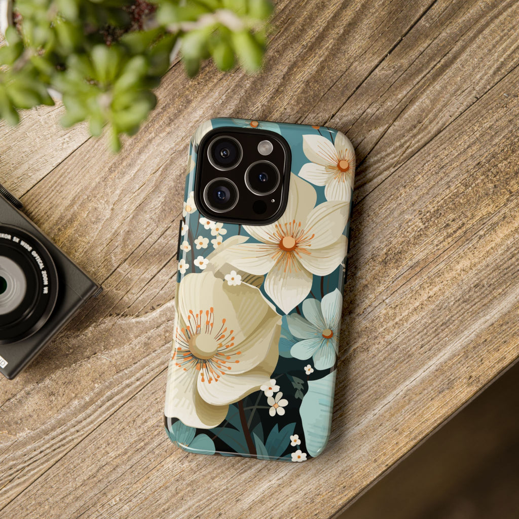 Floral Phone Case, Stylish Tough Cases with Botanical Design, Flower Print Phone Cover, Gifts for Nature Lovers, Eco-Friendly Mobile Cover