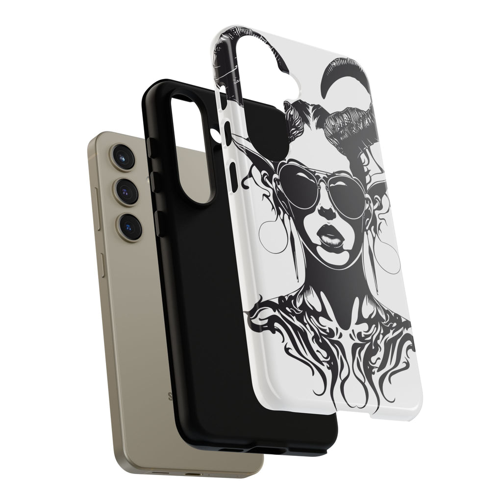Tough Cases: Stylish Phone Case with Edgy Design, Protective Cover, Gift for Her, Trendy Accessories, Unique Art, Holiday Present