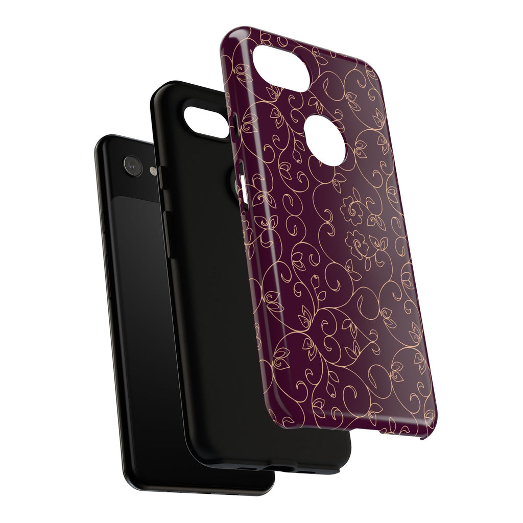 Elegant Floral Phone Case | Durable Mobile Cover, Gift for Her, Floral Design, Stylish Accessory, Phone Protection