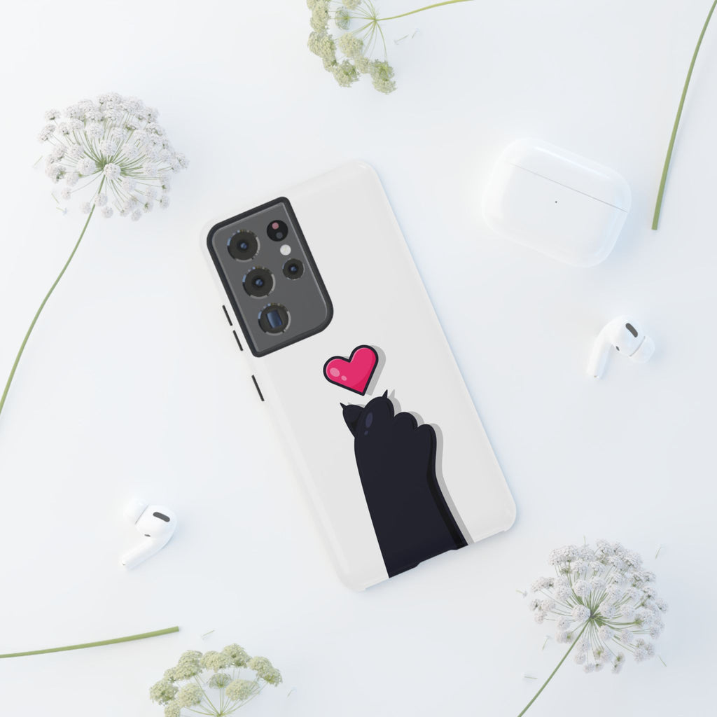 Cute Cat Love Phone Case, Tough Cell Phone Cover, Animal Lover Gifts, Pet Parent Accessories, Valentine's Day Essentials