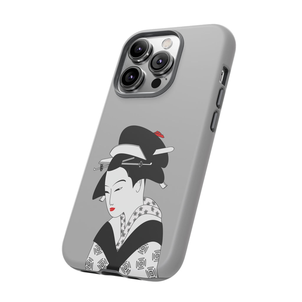 Stylish Phone Case with Japanese Geisha Design, Tough Phone Case, Cute Phone Cover, Japanese Art, Ethnic Style