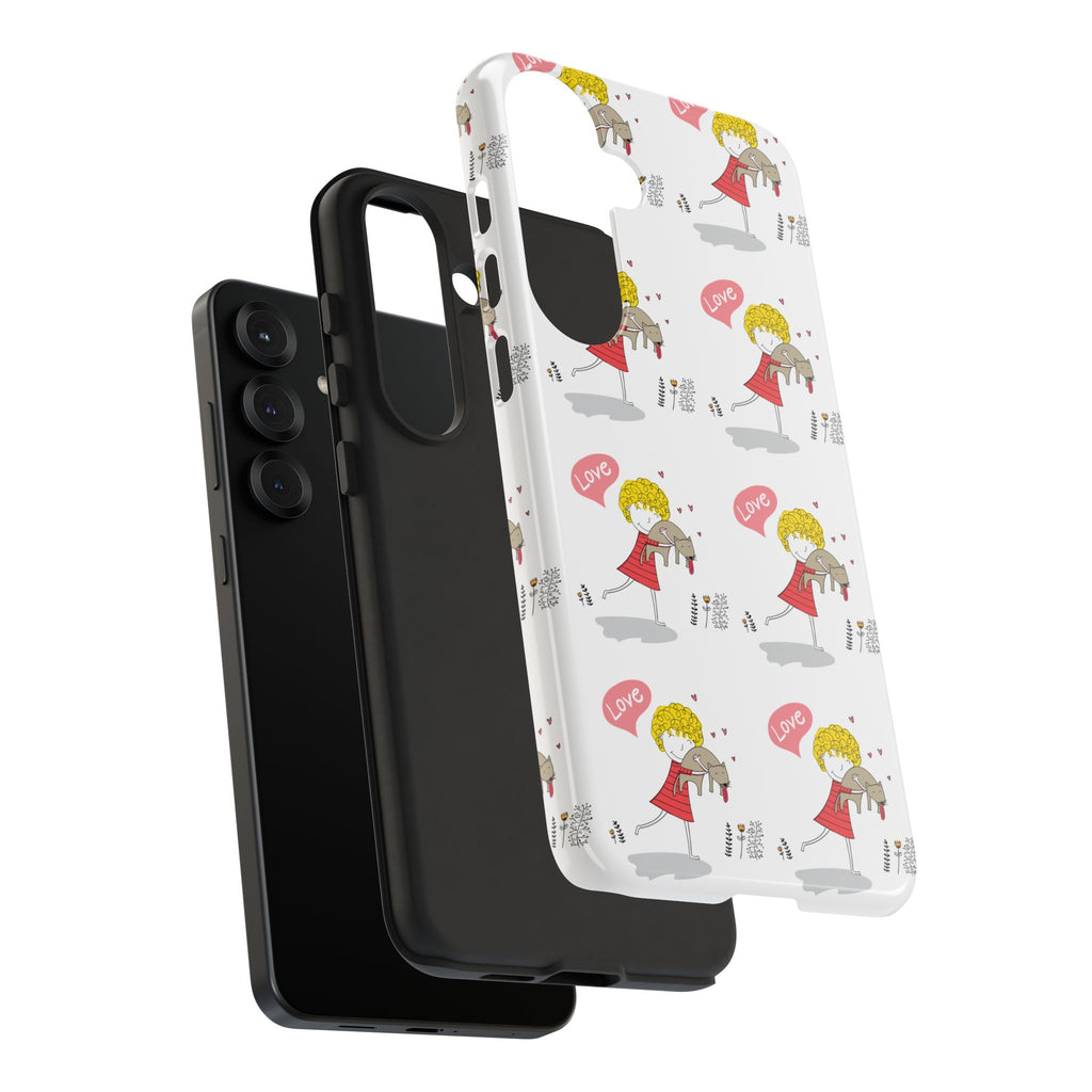 Love-Themed Phone Case | Cute Pet Lover Accessory, Perfect Gift for Birthdays, Anniversaries, Animal Lovers, Valentine's Day