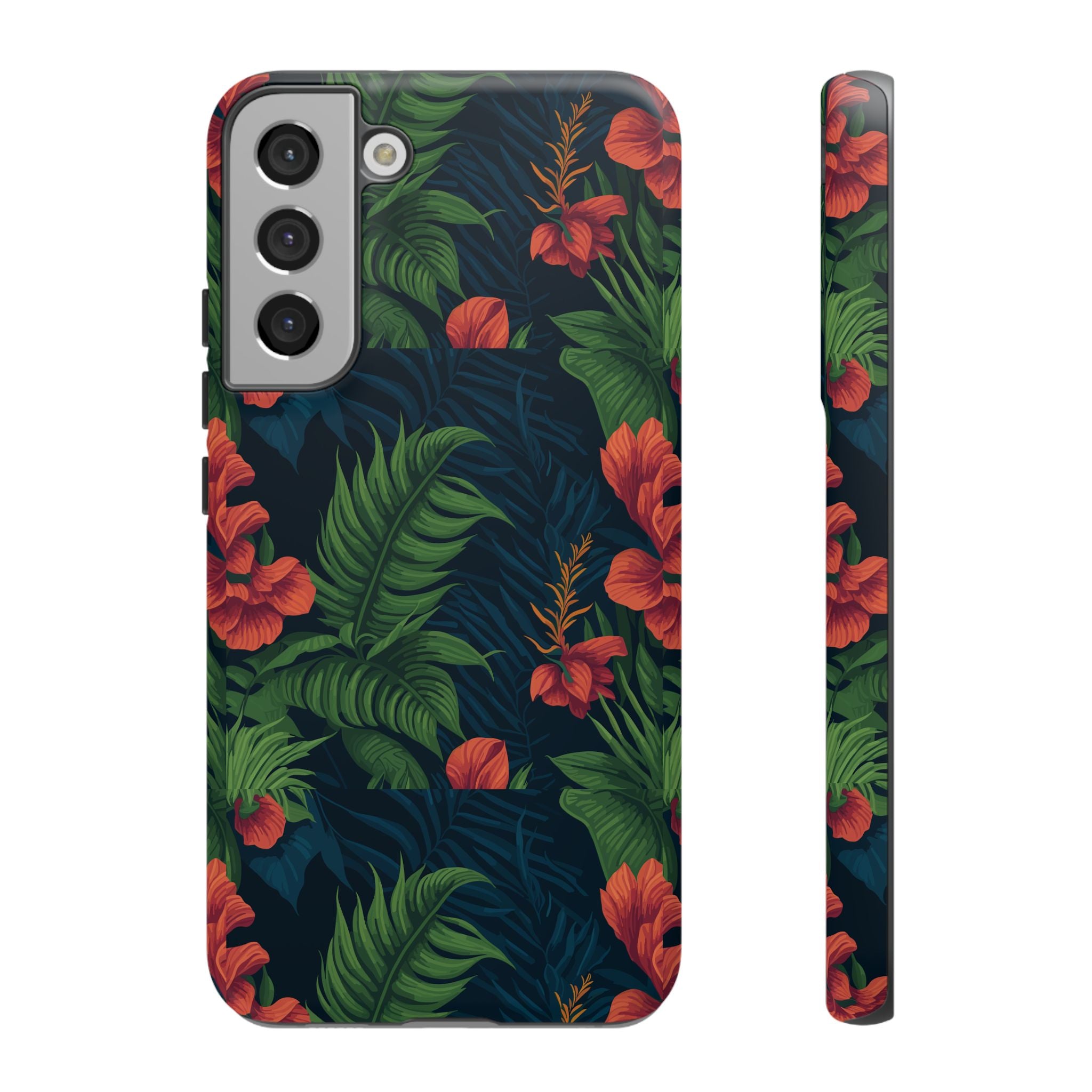 Tropical Phone Case with Floral Design, Eco-Friendly Protection for Summer Vibes, Ideal Gift for Nature Lovers, Vibrant Background