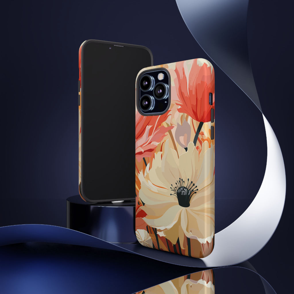 Floral Phone Case, Tough Protective Cover for Floral Lovers, Perfect Gift for Friends, Spring Celebration, Art Lovers Gift
