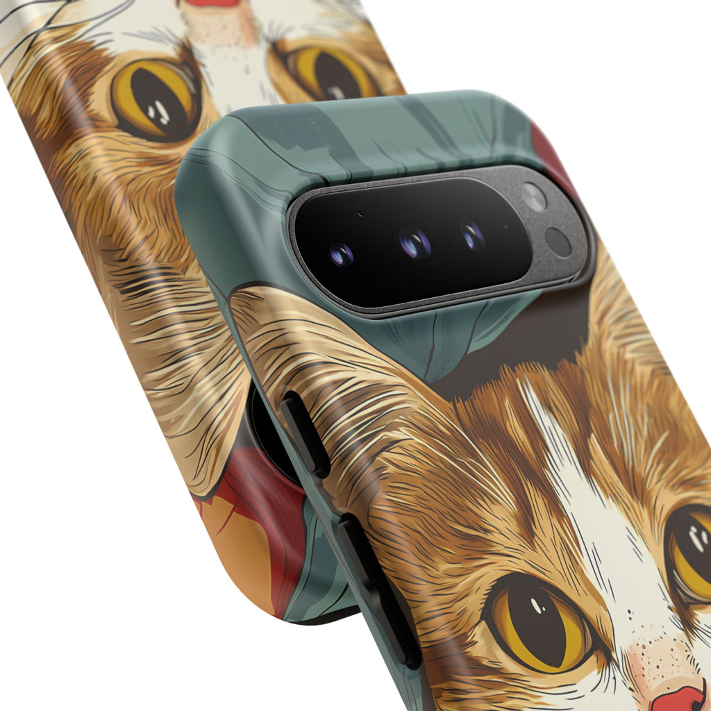 Cute Cat Phone Case - Ideal for Cat Lovers, Pet Owners, Birthday Gifts, Smartphone Accessories, Funny Pet Humor