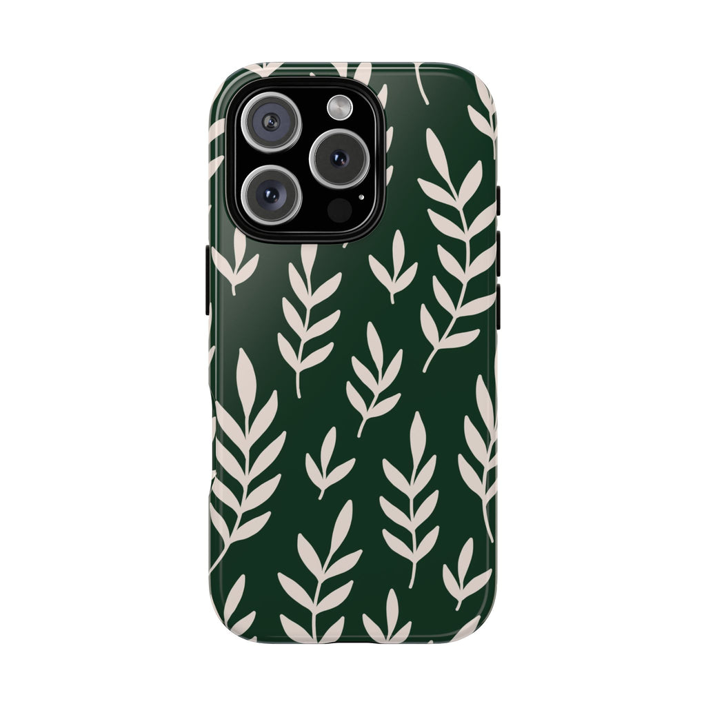 Leafy Phone Case, Tough Cases for Nature Lovers, Green Leaf Design, Eco-Friendly, Stylish Mobile Cover, Gift for Her