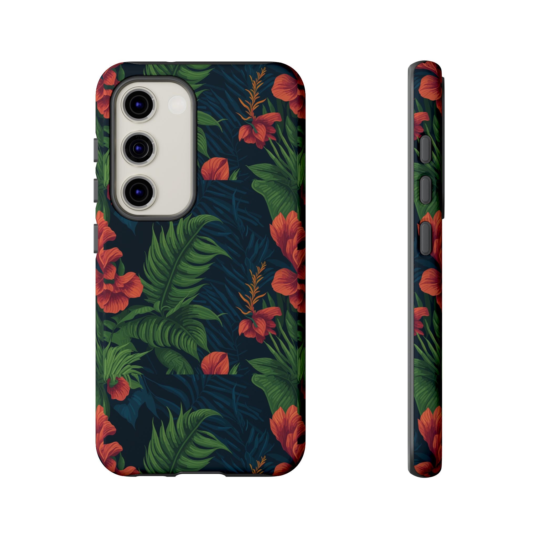 Tropical Phone Case with Floral Design, Eco-Friendly Protection for Summer Vibes, Ideal Gift for Nature Lovers, Vibrant Background