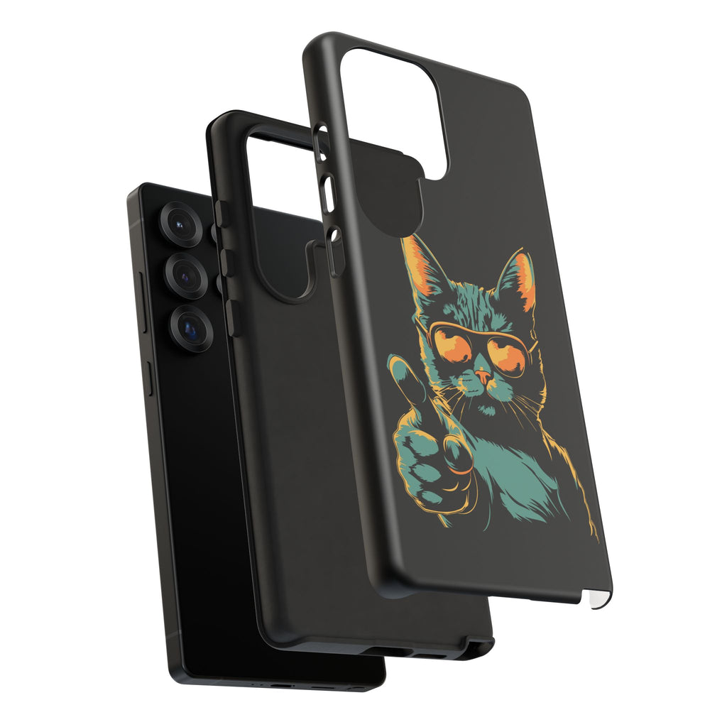 Cool Cat Phone Case, Stylish Phone Cover, Pet Lover Gift, Cute Cat Design, Fun Cat Accessories