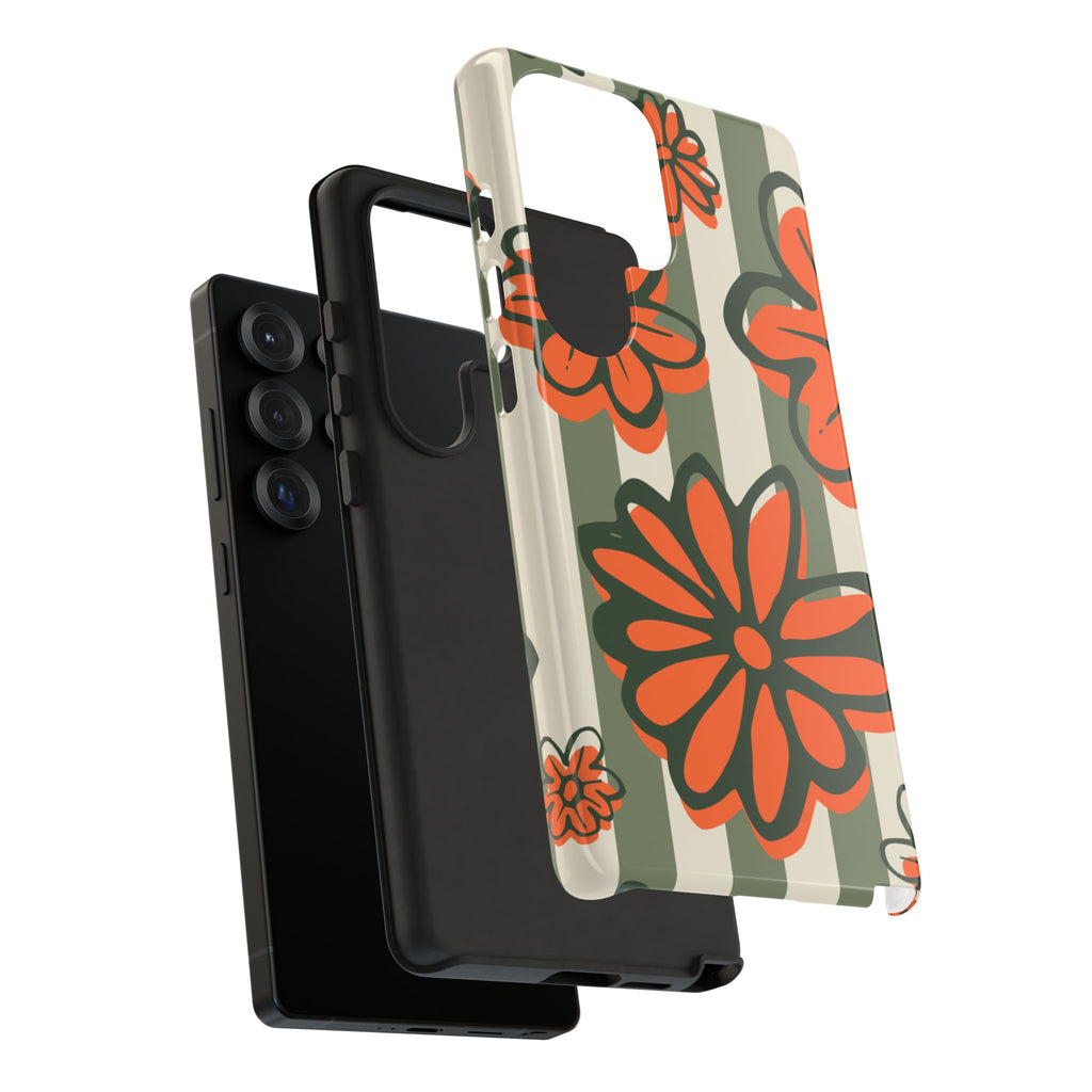 Floral Tough Phone Case - Trendy Protector for Pet Lovers, Super Cute Gift, Floral Design, Stylish Phone Cover, Unique Accessory