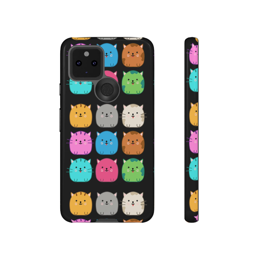 Cute Cat Phone Case, Kawaii Animal Lover Gift, Tough Phone Cover for Kids and Adults, Fun Cat Designs for Birthdays, Pet Lovers