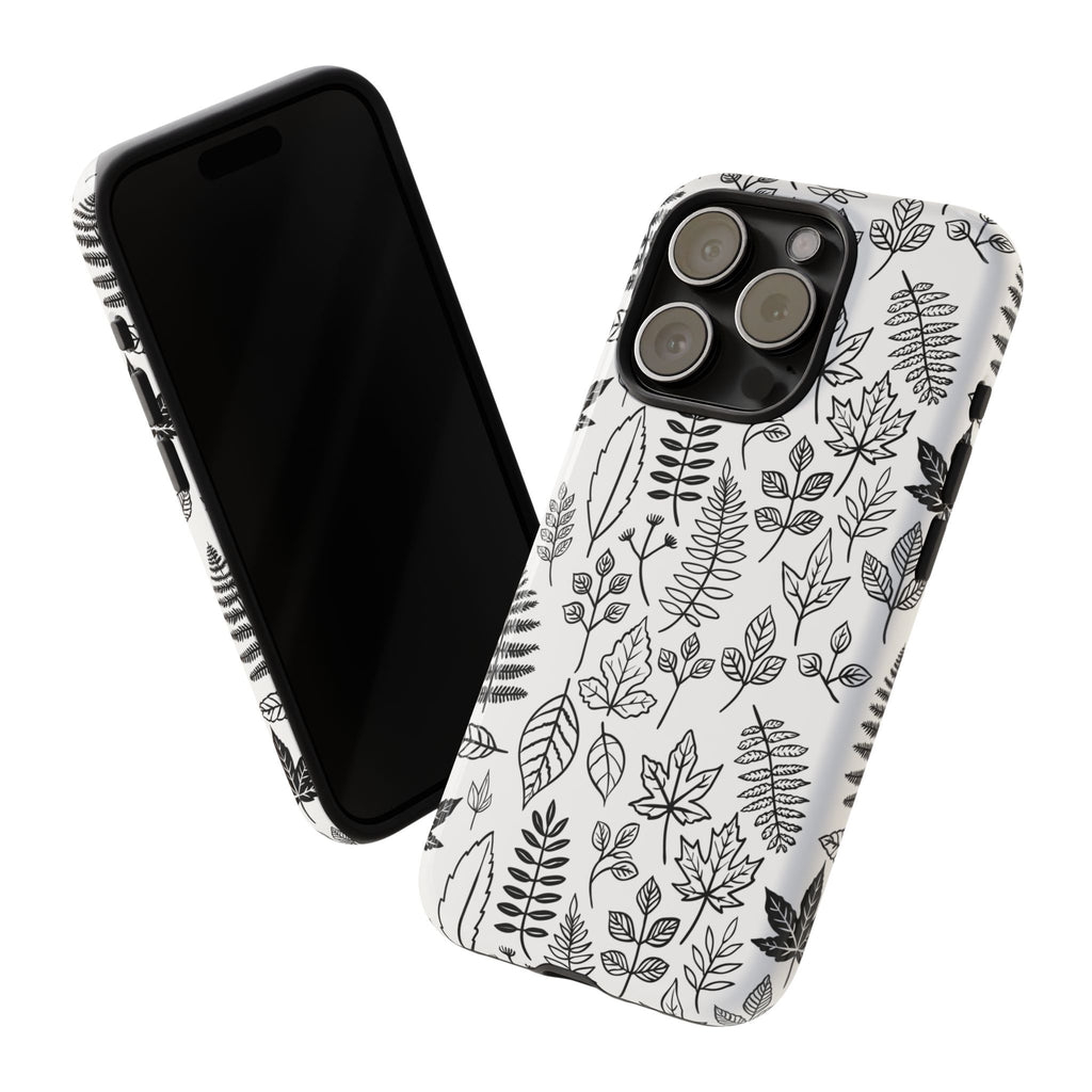 Stylish Phone Case for Nature Lovers, Botanical Design, Gift for Her, Fall Accessories, Customizable Tech Gear