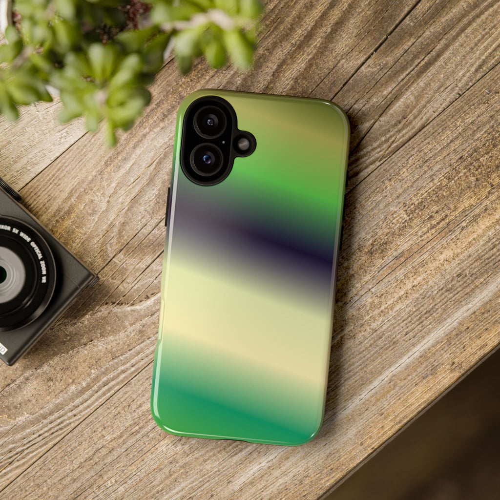 Gradient Phone Case - Tough Cases, Unique Cell Phone Cover, Stylish Tech Accessories, Green and Black Gradient, Perfect Gift