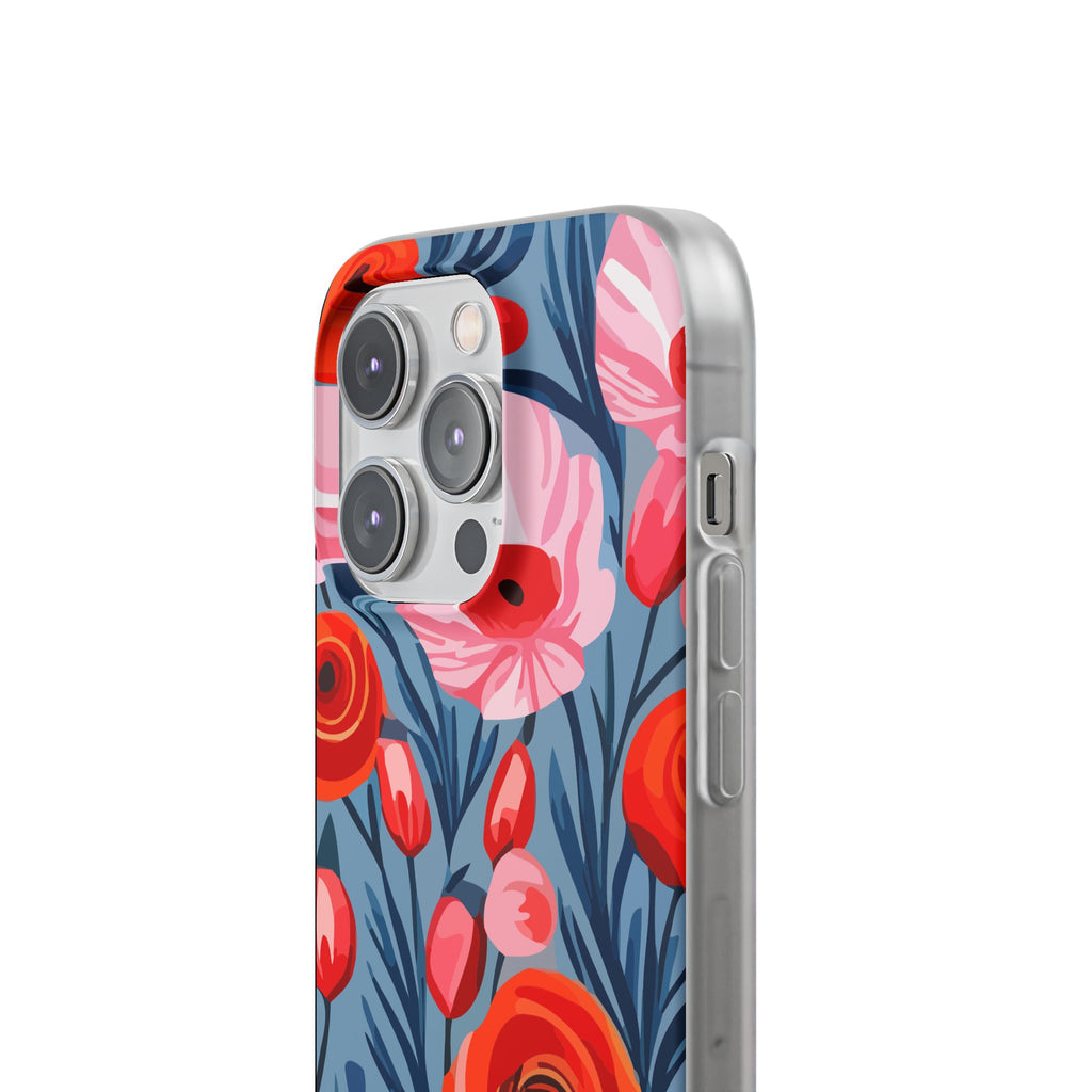 Beautiful Floral Flexi Cases for Phone, Stylish Protective Cover, Gift for Her, Phone Accessories, Floral Design