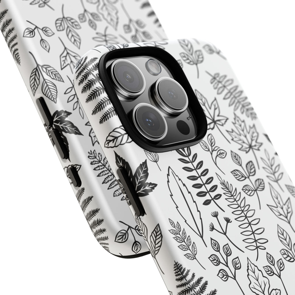 Stylish Phone Case for Nature Lovers, Botanical Design, Gift for Her, Fall Accessories, Customizable Tech Gear