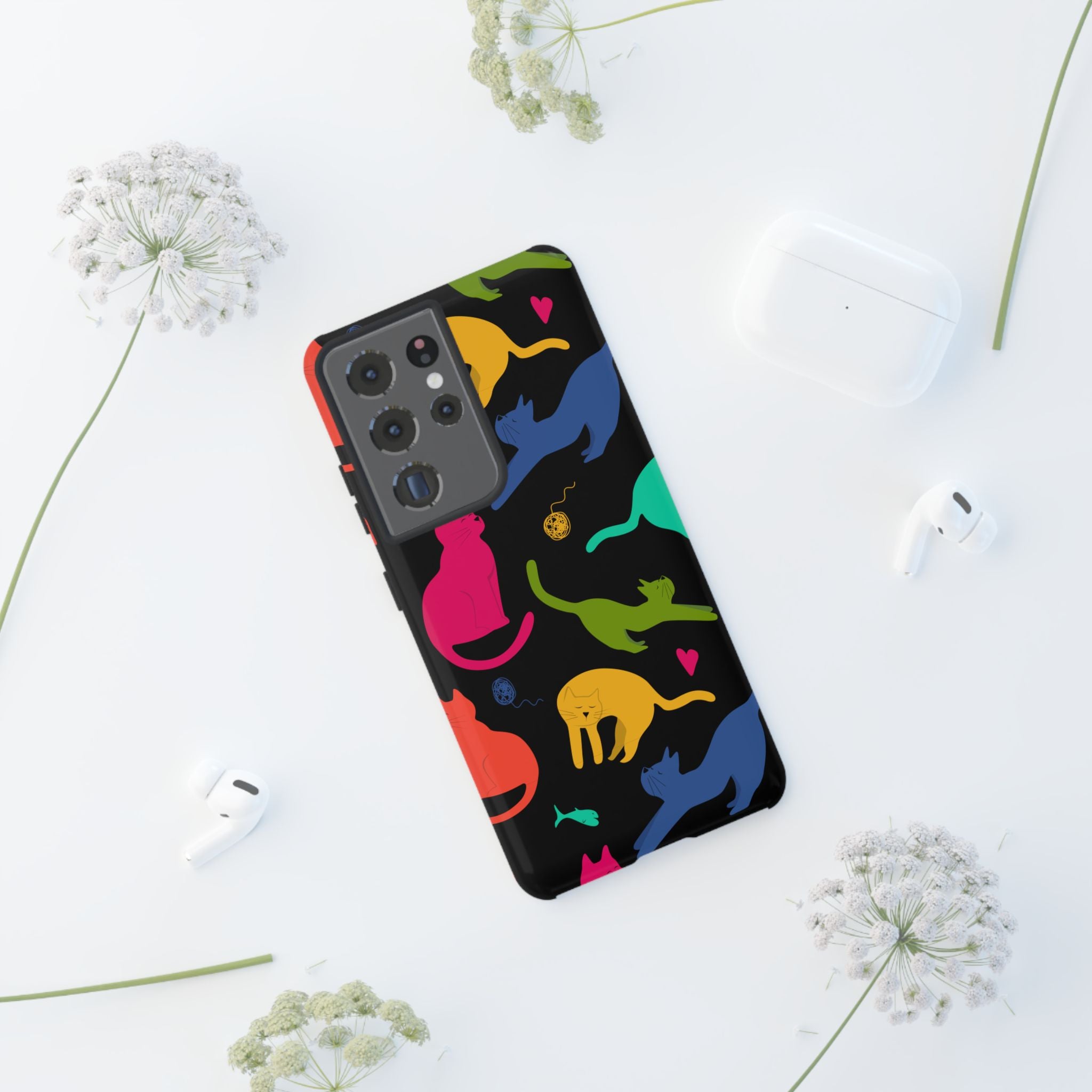 Colorful Cat Phone Case - Fun Pet Lover Accessory, Paw-some Gift for Cat Owners, Colorful Protective Cover, Cute Animal Phone [...]