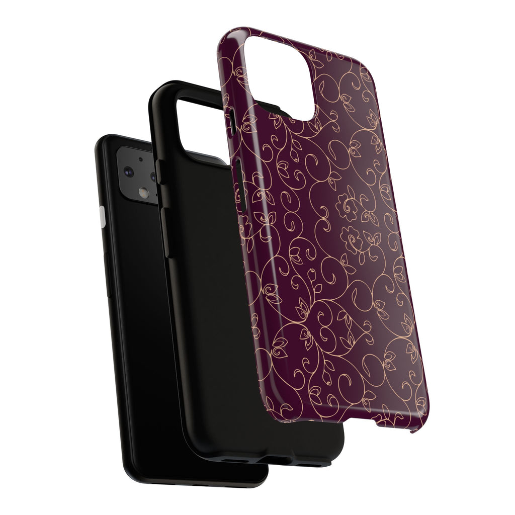 Elegant Floral Phone Case | Durable Mobile Cover, Gift for Her, Floral Design, Stylish Accessory, Phone Protection