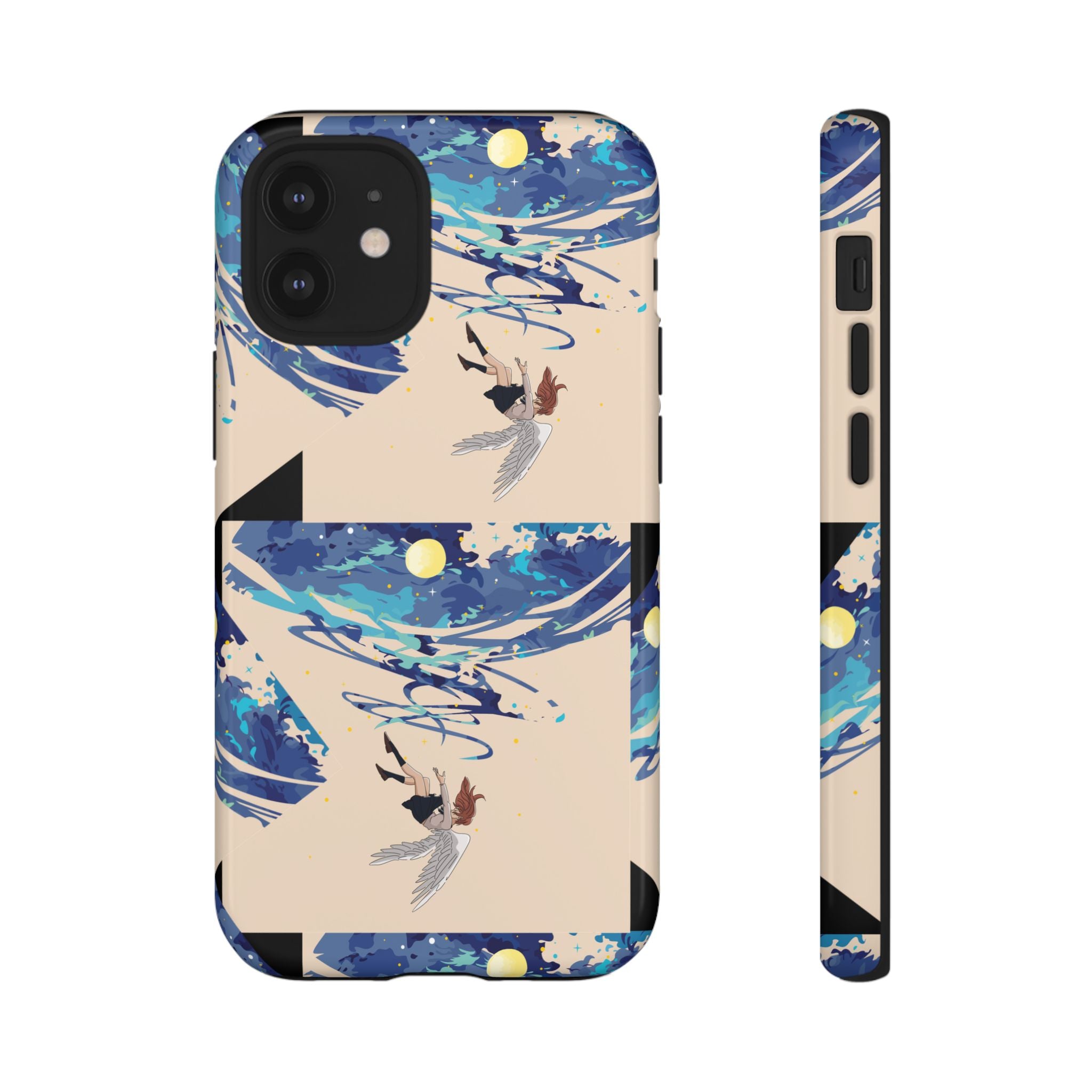 Artistic Phone Case with Abstract Design, Vivid Blue Waves and Fish, Stylish Phone Accessory, Unique Gift Idea, Trendy Tech Decor, [...]