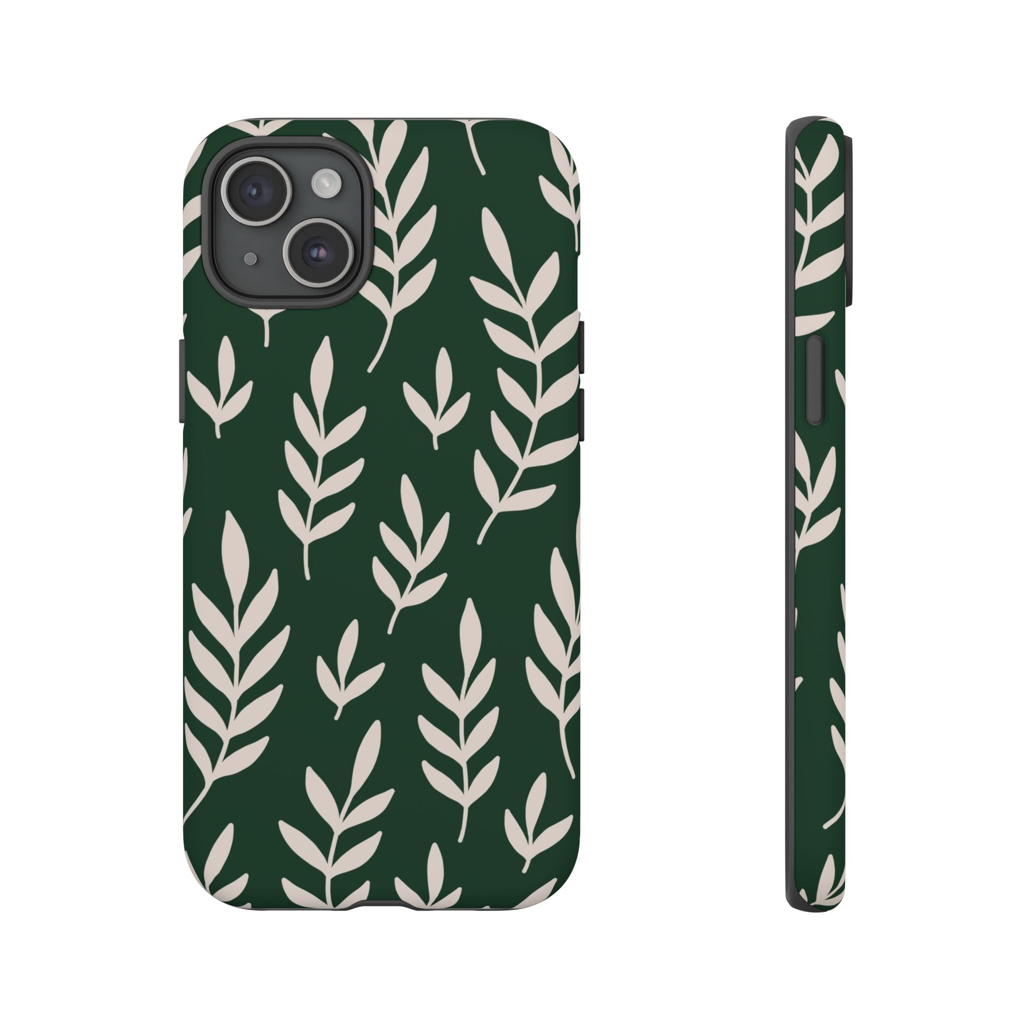 Leafy Phone Case, Tough Cases for Nature Lovers, Green Leaf Design, Eco-Friendly, Stylish Mobile Cover, Gift for Her