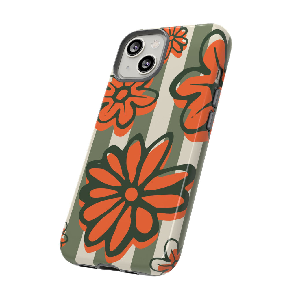 Floral Tough Phone Case - Trendy Protector for Pet Lovers, Super Cute Gift, Floral Design, Stylish Phone Cover, Unique Accessory