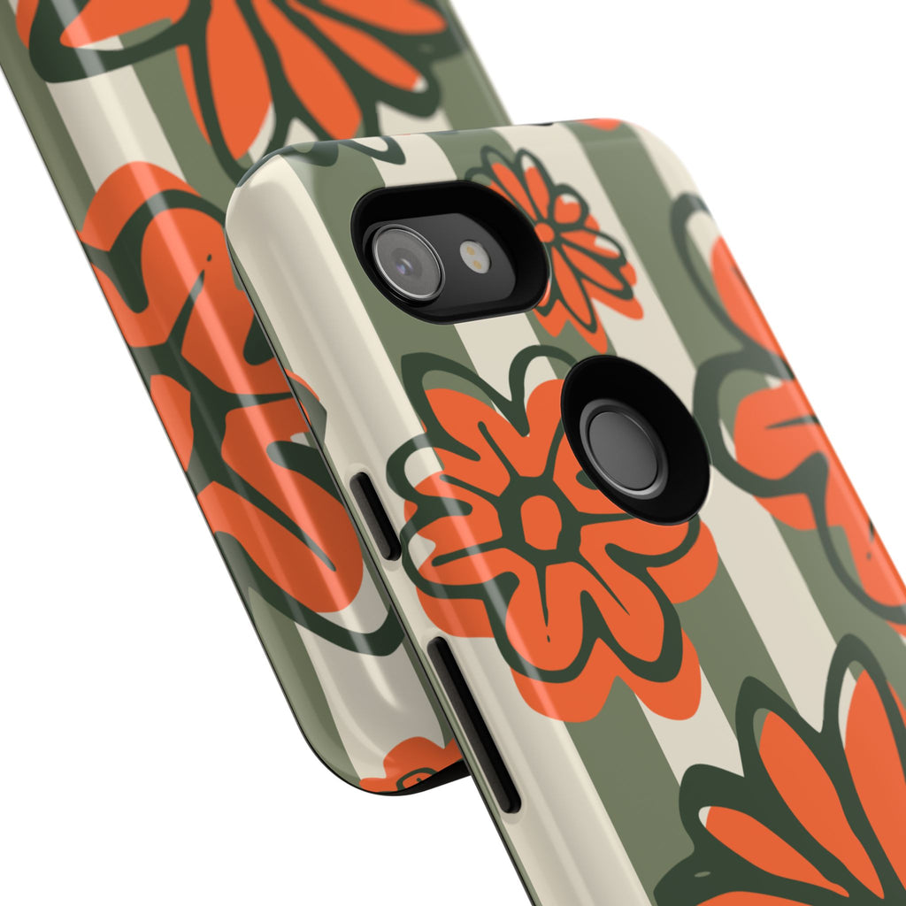 Floral Tough Phone Case - Trendy Protector for Pet Lovers, Super Cute Gift, Floral Design, Stylish Phone Cover, Unique Accessory