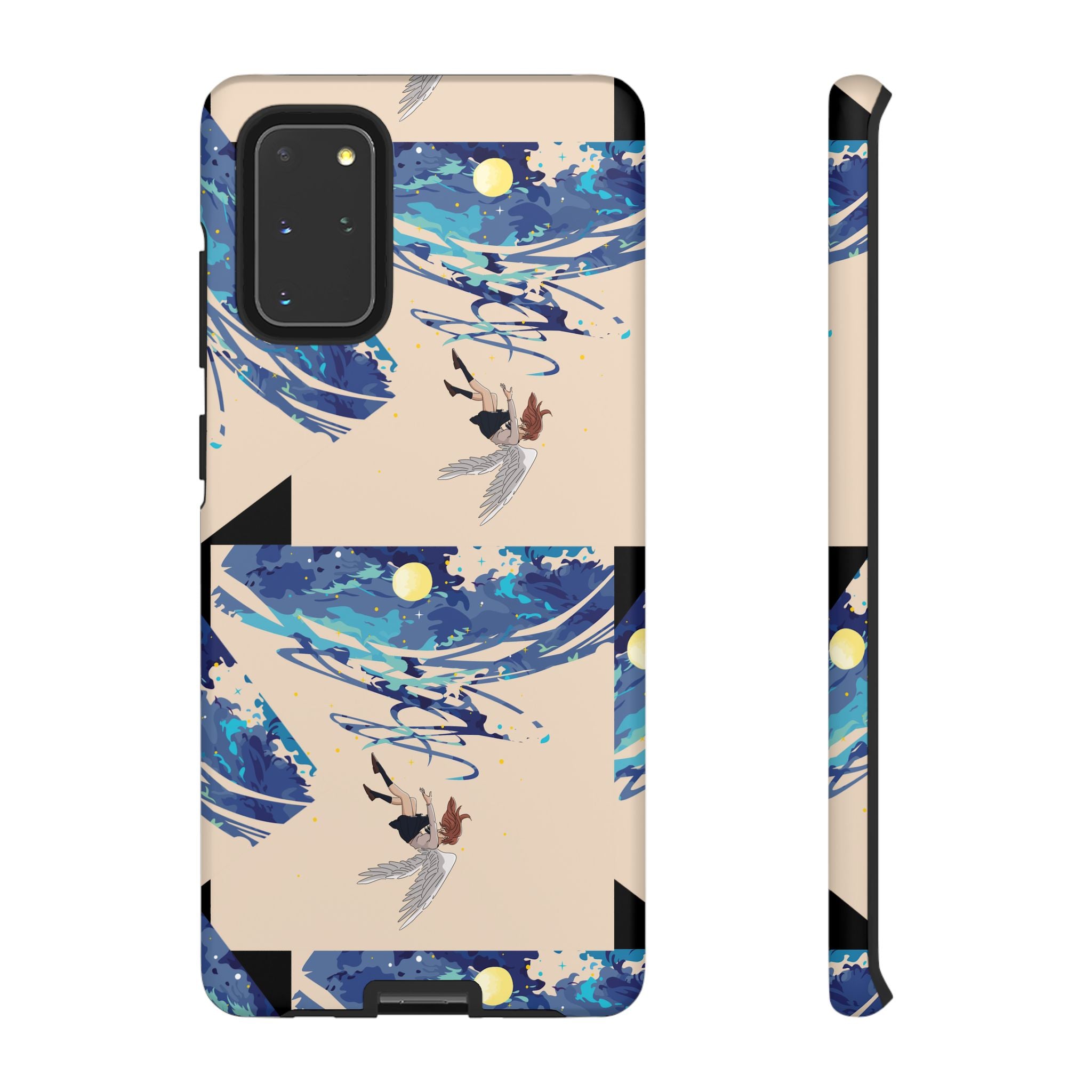 Artistic Phone Case with Abstract Design, Vivid Blue Waves and Fish, Stylish Phone Accessory, Unique Gift Idea, Trendy Tech Decor, [...]