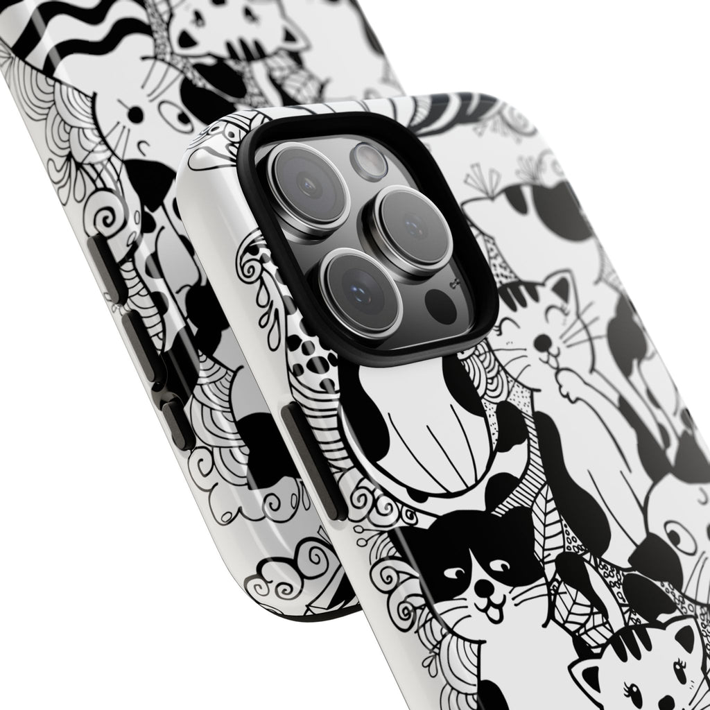 Cat-Themed Phone Case, Cute Cat Art, Pet Lover Gift, Birthday Present, Unique Cat Decor, Fun Tech Accessories, Animal Lover Case