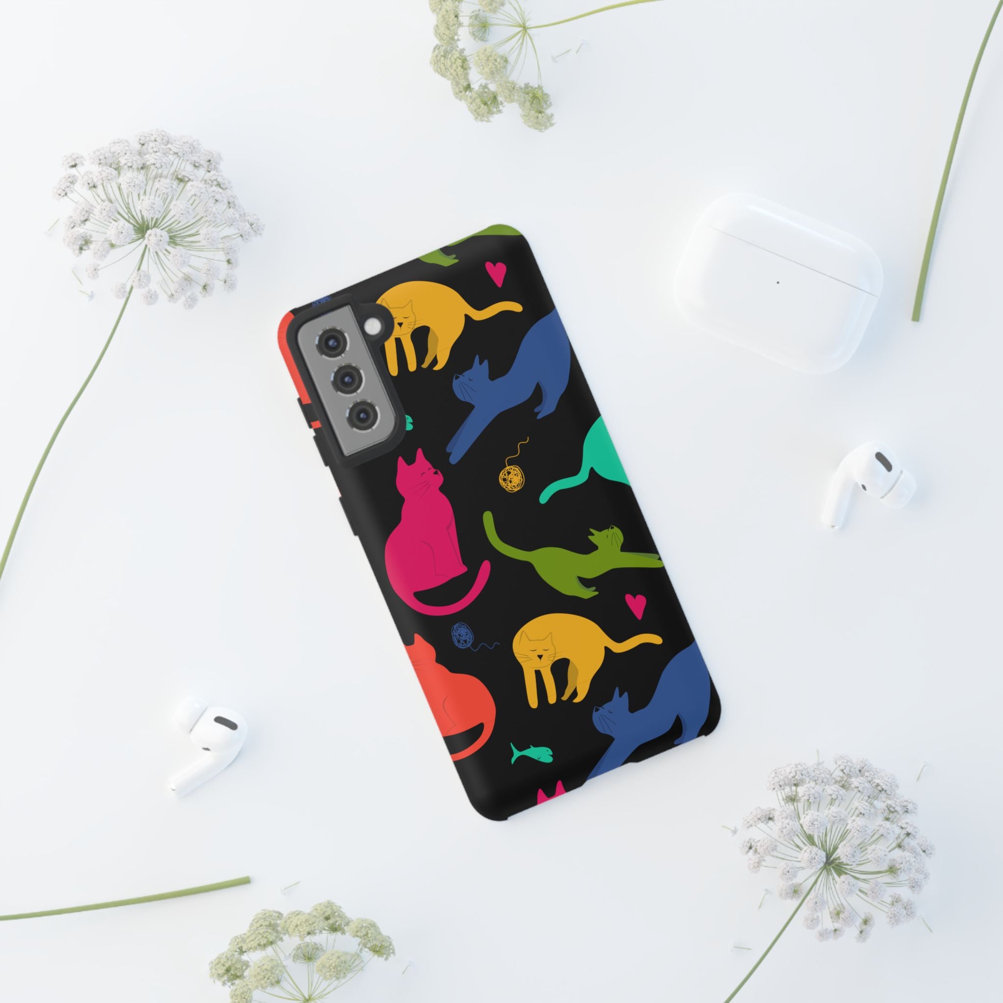 Colorful Cat Phone Case - Fun Pet Lover Accessory, Paw-some Gift for Cat Owners, Colorful Protective Cover, Cute Animal Phone [...]